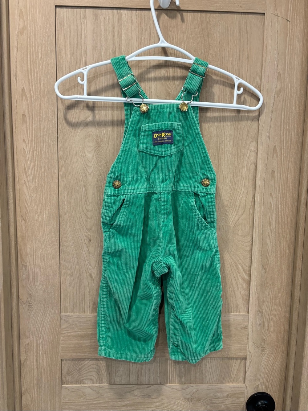 90s Vintage OshKosh B’Gosh Corduroy Overalls Size 18m